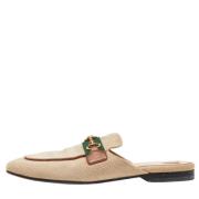 Pre-owned Canvas mules Gucci Vintage , Beige , Dames