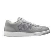 Diamanten Leren Sneakers Dior , Gray , Heren