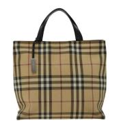 Pre-owned Canvas totes Burberry Vintage , Beige , Dames