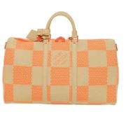 Pre-owned Canvas travel-bags Louis Vuitton Vintage , Orange , Dames