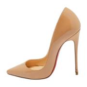 Pre-owned Leather heels Christian Louboutin Pre-owned , Beige , Dames