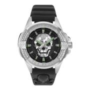 The $kull Titan Zilver Horloge Philipp Plein , Black , Heren