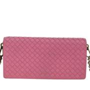 Pre-owned Leather wallets Bottega Veneta Vintage , Pink , Dames