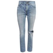 Pre-owned Denim jeans Yves Saint Laurent Vintage , Blue , Dames