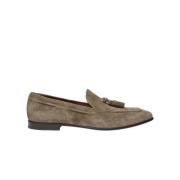 Taupe Suède Tassel Loafers Scarosso , Beige , Heren