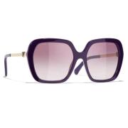 Authentieke zonnebril - Model 5521 Chanel , Purple , Unisex