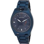 Blauw Quartz Horloge Nicola Ar11309 Emporio Armani , Blue , Heren