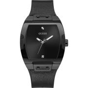 Heren Zwart Leder/Siliconen Horloge Gw0386G1 Guess , Black , Heren