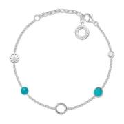 Zilveren Turquoise Armband met Zirkonia Thomas Sabo , Multicolor , Dam...