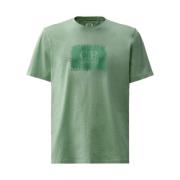 Jersey Label Style Logo T-shirt C.p. Company , Green , Heren