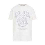 Heritage White T-shirt voor vrouwen Golden Goose , Beige , Dames