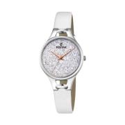 Stijlvol roestvrijstalen armbandhorloge Festina , White , Dames