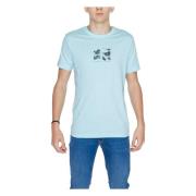 Lente/Zomer Heren T-Shirt Calvin Klein Jeans , Blue , Heren