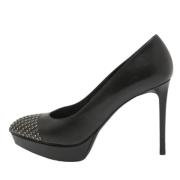 Pre-owned Leather heels Yves Saint Laurent Vintage , Black , Dames