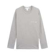 Logo Heren Longsleeve T-Shirt Comme des Garçons , Gray , Heren