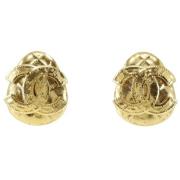 Pre-owned Metal earrings Chanel Vintage , Yellow , Dames