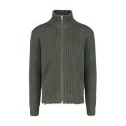 Groene Rits Cardigan Geribbeld Katoen MM6 Maison Margiela , Green , He...