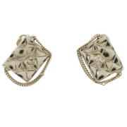 Pre-owned Metal earrings Chanel Vintage , Yellow , Dames