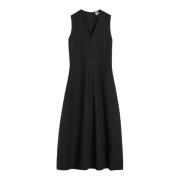 Zwarte V-hals Maxi Jurk TotêMe , Black , Dames