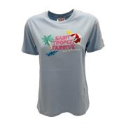 Heldere Blauwe Saint Tropez T-shirt MC2 Saint Barth , Blue , Dames