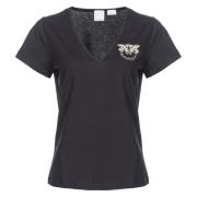 Zwarte Love Birds T-shirt Pinko , Black , Dames