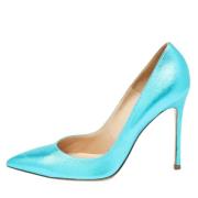 Pre-owned Leather heels Gianvito Rossi Pre-owned , Blue , Dames