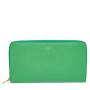 Pre-owned Leather wallets Celine Vintage , Green , Dames