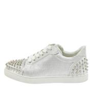 Pre-owned Fabric sneakers Christian Louboutin Pre-owned , Gray , Dames