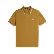 Twin Tipped Polo Shirt Fred Perry , Brown , Heren