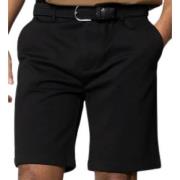 Casual Jersey Shorts met Rits Clean Cut , Black , Heren