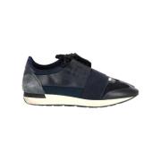 Pre-owned Leather sneakers Balenciaga Vintage , Blue , Heren