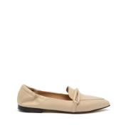 Beige Leren Ballerina Schoenen Pomme D'or , Beige , Dames