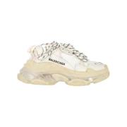 Pre-owned Polyester sneakers Balenciaga Vintage , White , Dames