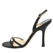 Pre-owned Satin sandals Jimmy Choo Pre-owned , Black , Dames