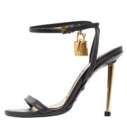 Pre-owned Leather sandals Tom Ford Pre-owned , Black , Dames