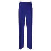 Elektrisch Blauwe Wol Ring Broek Burberry , Blue , Dames