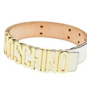 Pre-owned Leather belts Moschino Pre-Owned , White , Dames