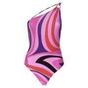 MultiColour One Shoulder Badpak Emilio Pucci , Multicolor , Dames