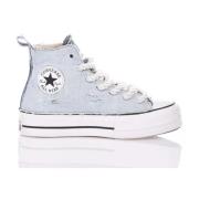 Handgemaakte Lichtblauwe Dames Sneakers Converse , Blue , Dames