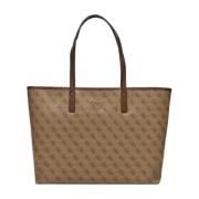 Grote Tech Tote Tas Wit PU Guess , Beige , Dames
