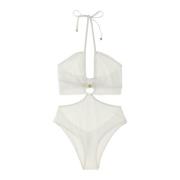 Zee Kleding Wit Cleopatra Intero Max Mara , White , Dames