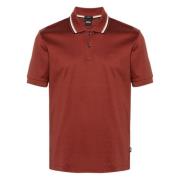 Slim Fit Katoenen Polo Shirt Hugo Boss , Red , Heren