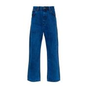 Blauwe Acid Wash Denim Jeans Vivienne Westwood , Blue , Heren