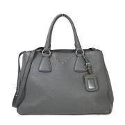 Pre-owned Leather handbags Prada Vintage , Gray , Dames