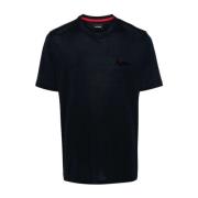 Blauw Navy Tee Kiton , Blue , Heren