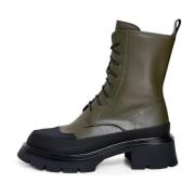 Stijlvolle Leren Veterschoenen Cesare Gaspari , Green , Dames