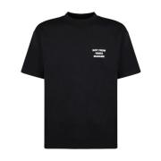 Zwarte Slogan T-shirt Regular Fit Drole de Monsieur , Black , Heren