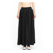 Zwarte hoge taille elastische taille rok UMA Wang , Black , Dames