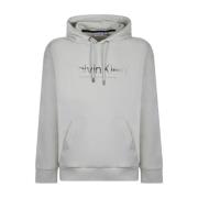 Contrasterende voorlogo-hoodie Calvin Klein , White , Heren