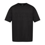 T-shirt met logo Giorgio Armani , Black , Heren